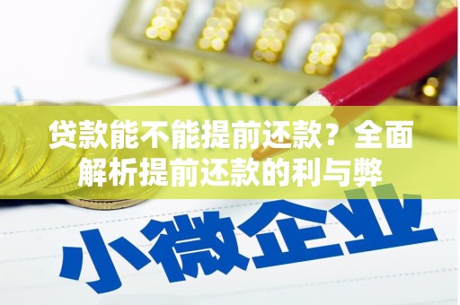 台东贷款能不能提前还款？全面解析提前还款的利与弊