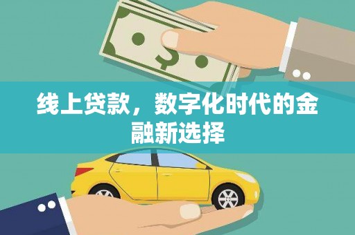 台东线上贷款，数字化时代的金融新选择