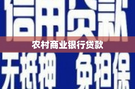 台东农村商业银行贷款
