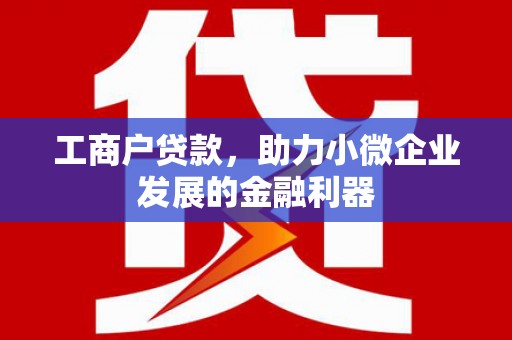 台东工商户贷款，助力小微企业发展的金融利器