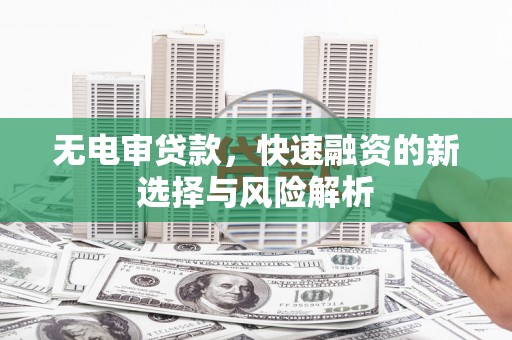 台东无电审贷款，快速融资的新选择与风险解析
