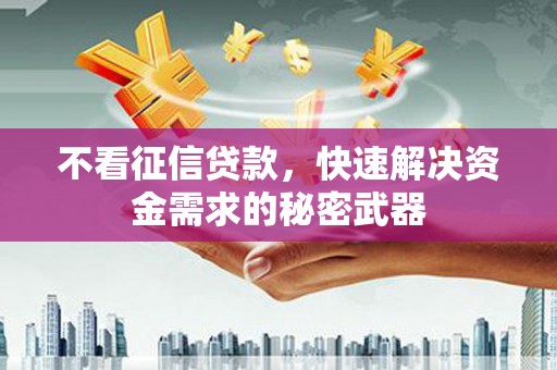 台东不看征信贷款，快速解决资金需求的秘密武器