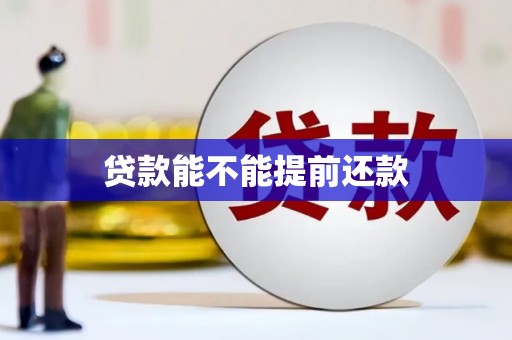 台东贷款能不能提前还款