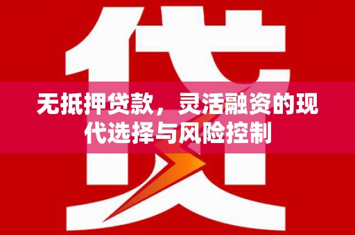 台东无抵押贷款，灵活融资的现代选择与风险控制
