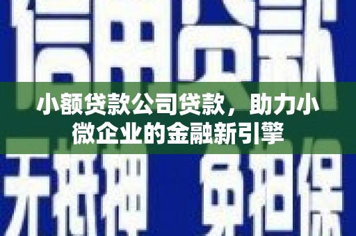 台东小额贷款公司贷款，助力小微企业的金融新引擎