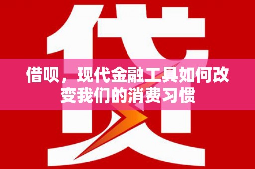 台东借呗，现代金融工具如何改变我们的消费习惯