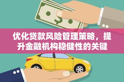 台东优化贷款风险管理策略，提升金融机构稳健性的关键