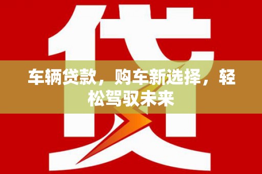 台东车辆贷款，购车新选择，轻松驾驭未来
