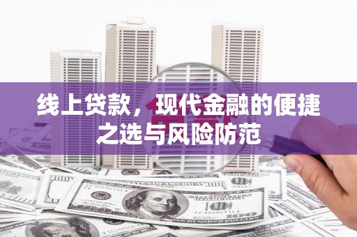 台东线上贷款，现代金融的便捷之选与风险防范
