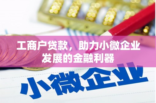 台东工商户贷款，助力小微企业发展的金融利器
