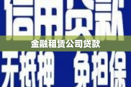 台东金融租赁公司贷款