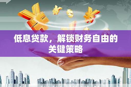 台东低息贷款，解锁财务自由的关键策略