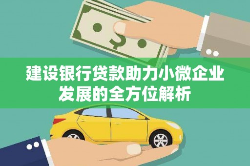 台东建设银行贷款助力小微企业发展的全方位解析