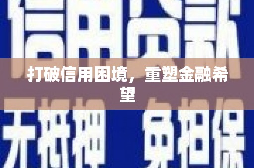台东打破信用困境，重塑金融希望