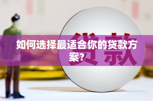 台东如何选择最适合你的贷款方案？